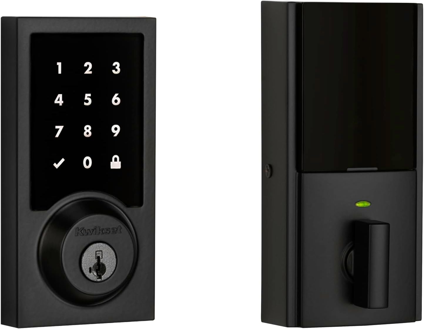 Weiser Zwave Plus Contemporary Touch Screen Deadbolt Lock, Iron Black