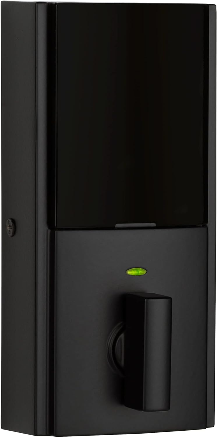 Weiser Zwave Plus Contemporary Touch Screen Deadbolt Lock, Iron Black