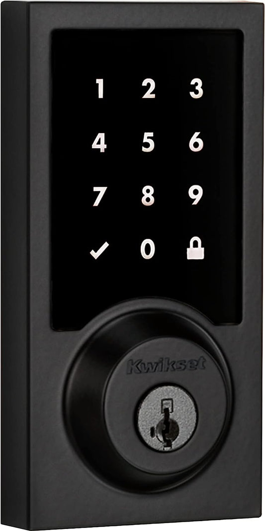 Weiser Zwave Plus Contemporary Touch Screen Deadbolt Lock, Iron Black