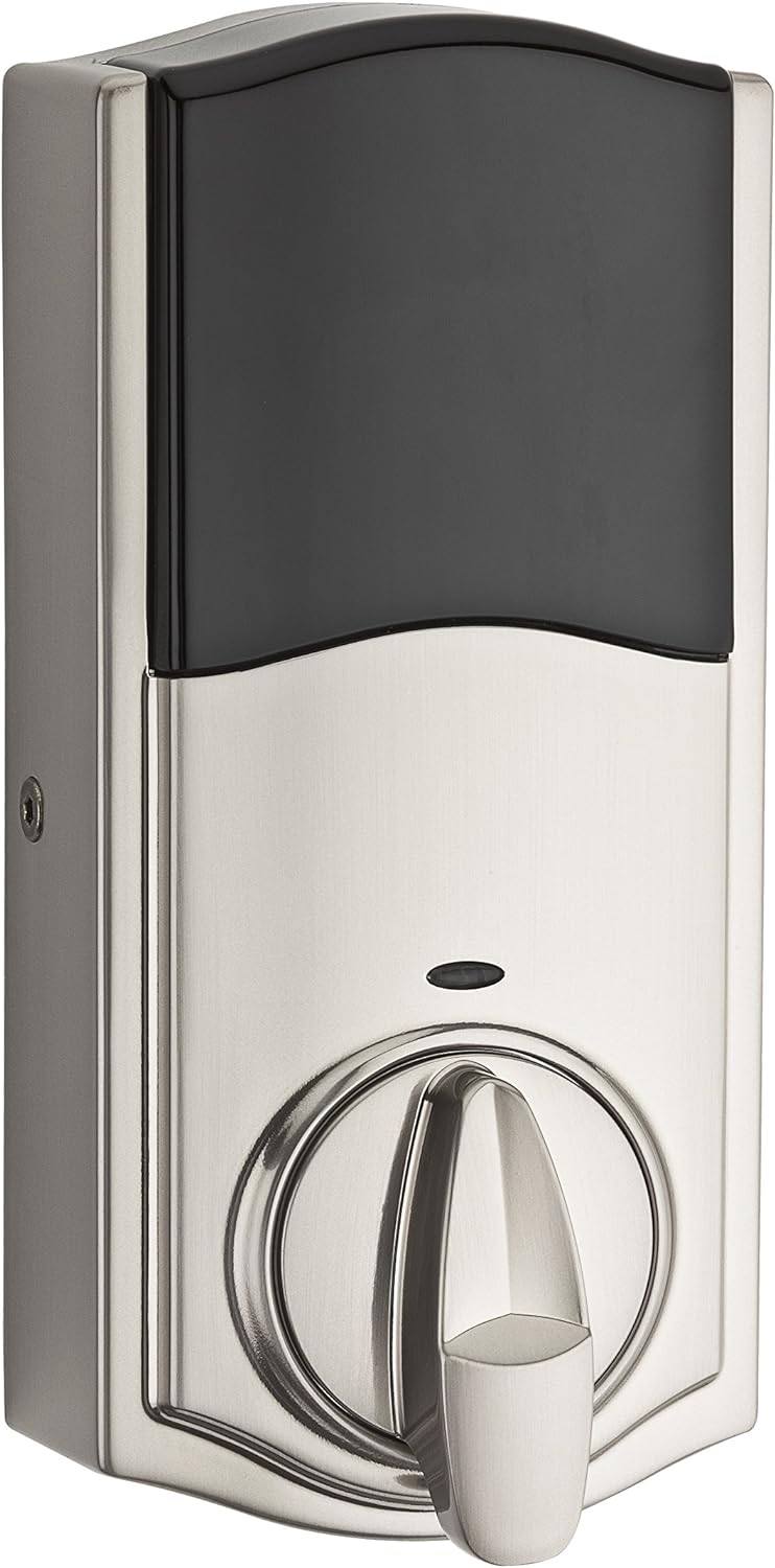 Weiser Zwave Plus Traditional Touch Screen Deadbolt Lock, Satin Nickel