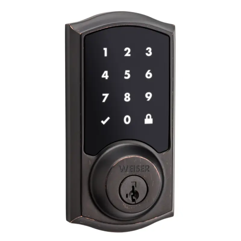 Weiser Zwave Plus Traditional Touch Screen Deadbolt Lock,Venetian Bronze