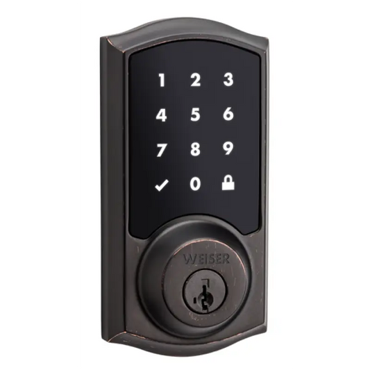 Weiser Zwave Plus Traditional Touch Screen Deadbolt Lock,Venetian Bronze