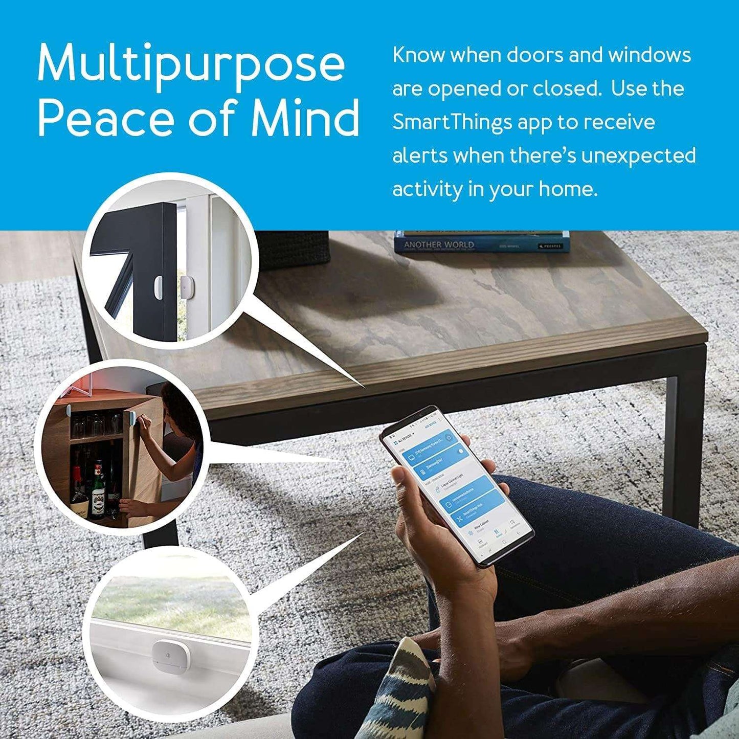 Aeotec SmartThings Open Close Multipurpose Sensor, Door Window Sensor - evergreenly