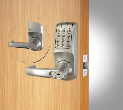 Codelocks Heavy Duty Tubular Lever Latchbolt, Quick Code, Brushed Steel, 2 3/4