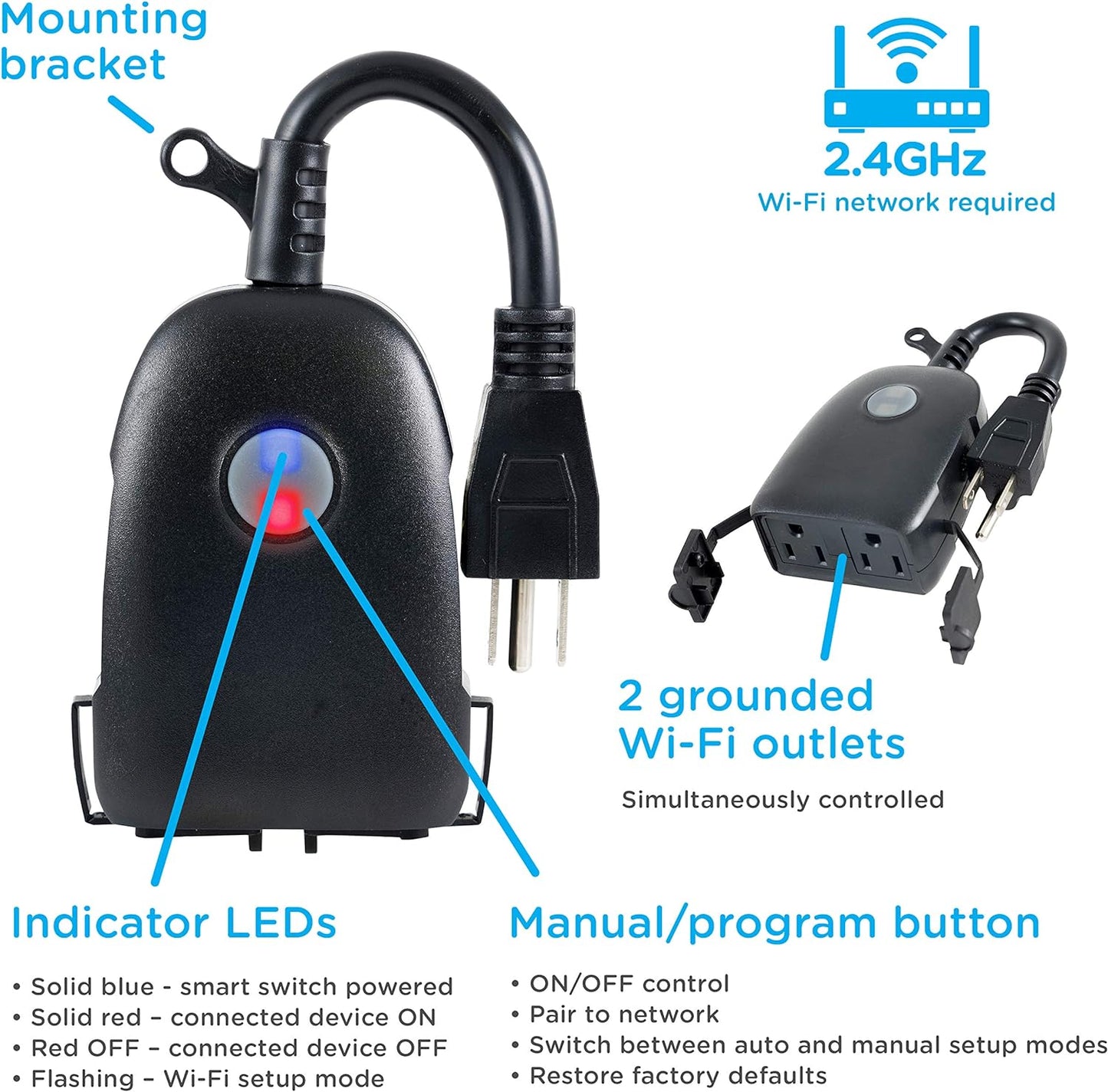 Enbrighten 51251 WiFi Outdoor Smart Plug