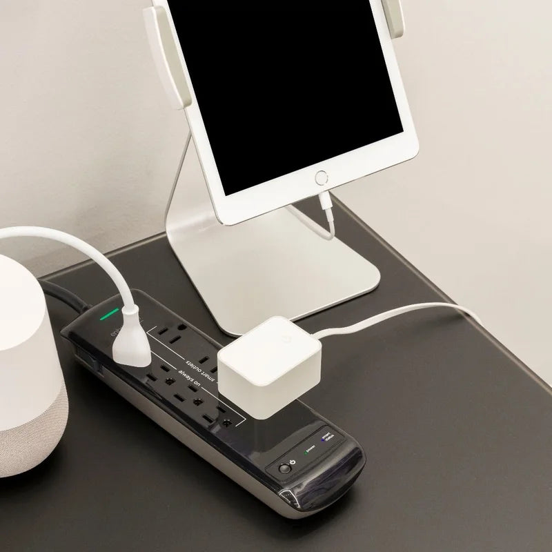 Enbrighten 54525 WiFi Controlled Surge Protector Power Bar, 3 FT Extension Cord, Black