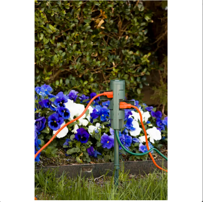 Enbrighten 51492 WiFi Smart Plug, Yard Stake, 6-Grounded Outlets, Simultaneous Control