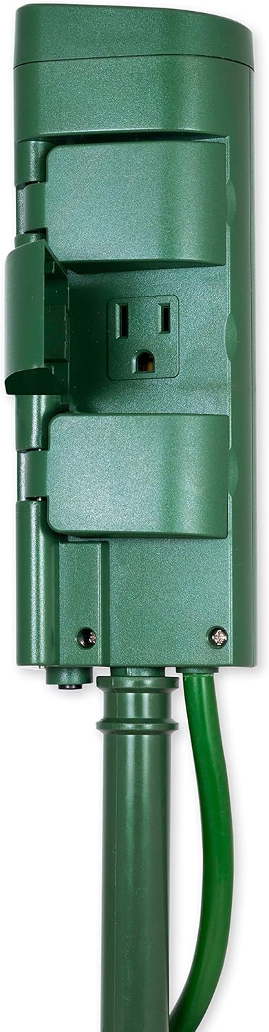 Enbrighten 51492 WiFi Smart Plug, Yard Stake, 6-Grounded Outlets, Simultaneous Control