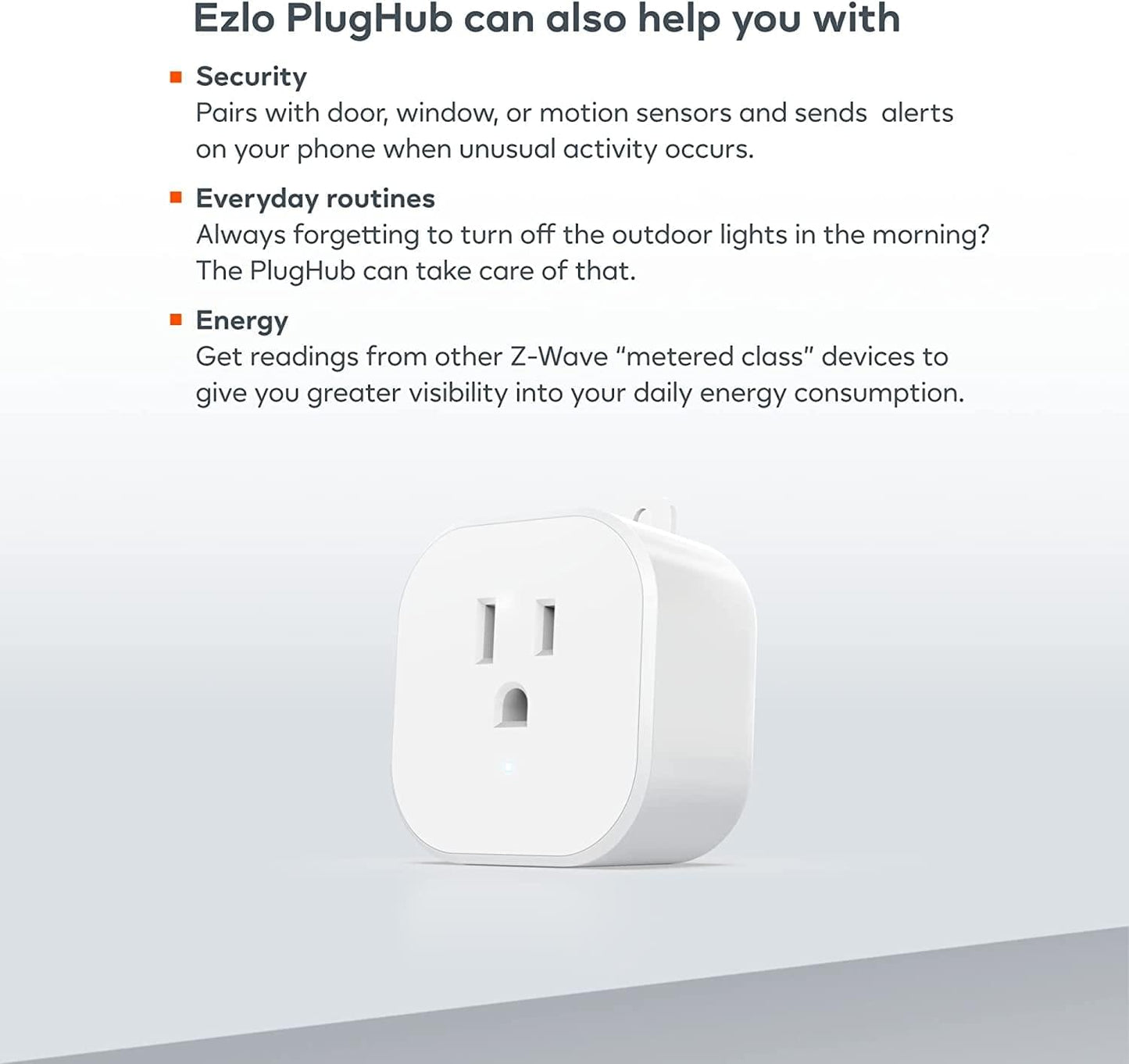 Ezlo Plughub 2 Z Wave Smart Hub and Z Wave Plug In Switch with Energy Monitoring - evergreenly