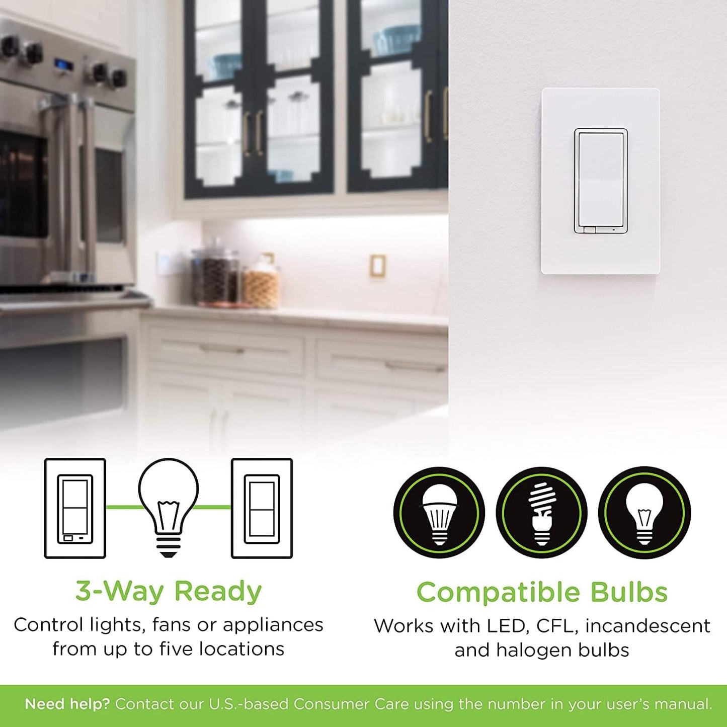 GE Enbrighten Zwave Plus Smart Dimmer With QuickFit and SimpleWire - evergreenly