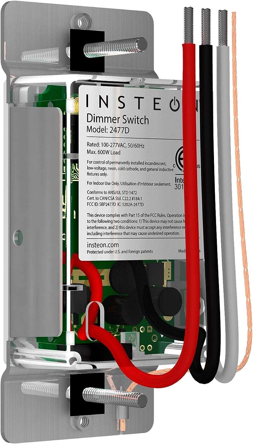 INSTEON Dual Band SwitchLinc Dimmer 600W White