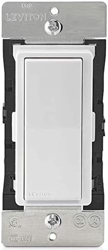 Leviton Decora D215S-1BW Smart 2nd Gen WiFi Switch works with Alexa,Google,HomeKit,Matter