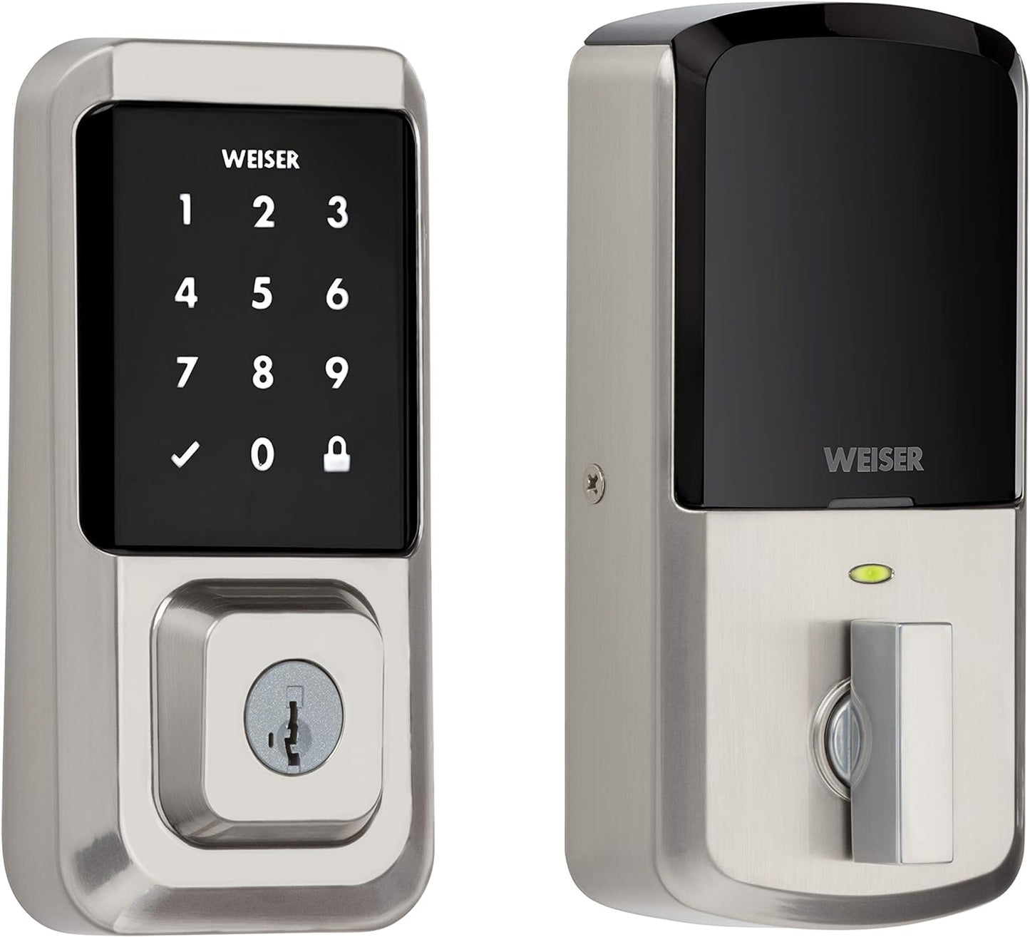 Weiser Halo 9GED25000-003 Touchscreen WiFi Smart Lock, Satin Nickel
