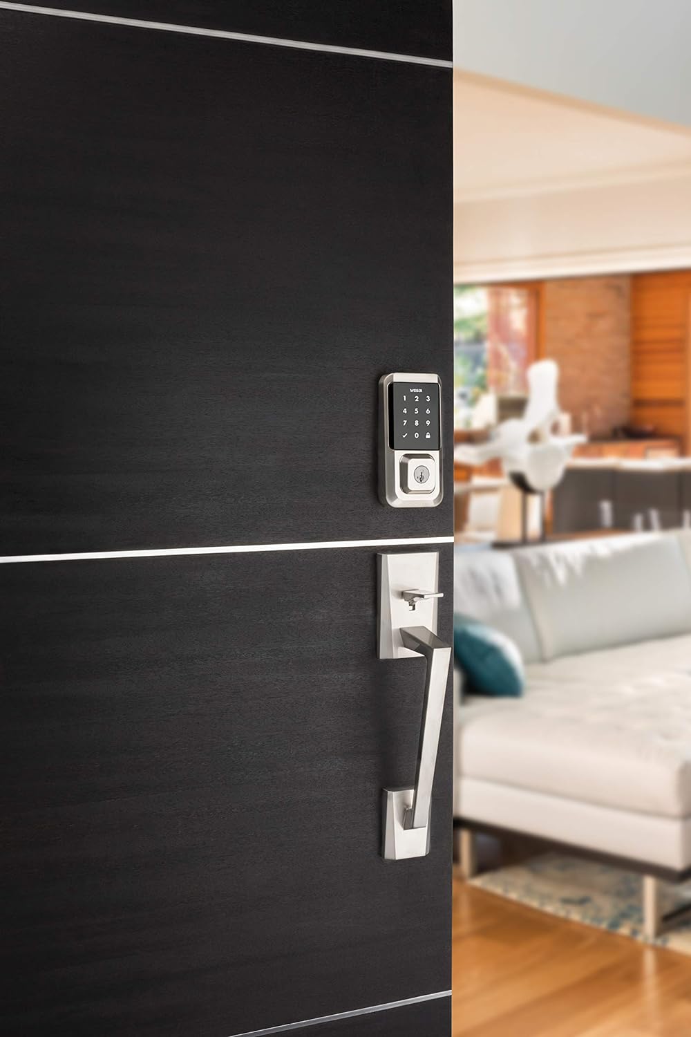Weiser Halo 9GED25000-003 Touchscreen WiFi Smart Lock, Satin Nickel