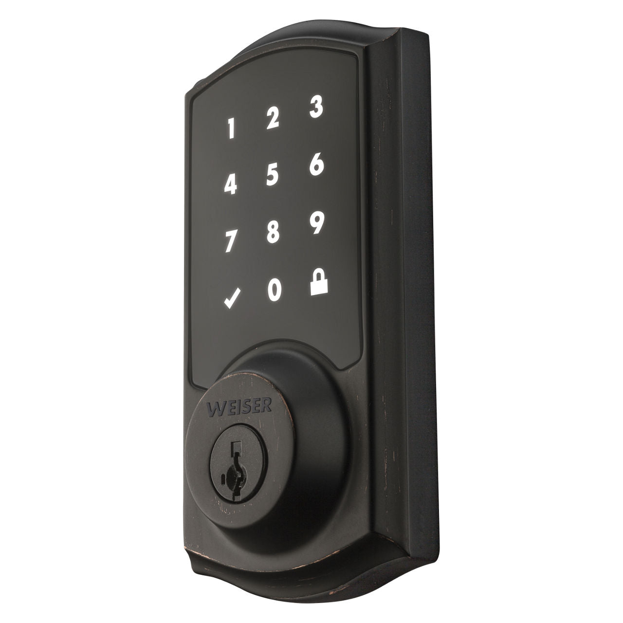 Weiser Zwave Plus Traditional Touch Screen Deadbolt Lock,Venetian Bronze