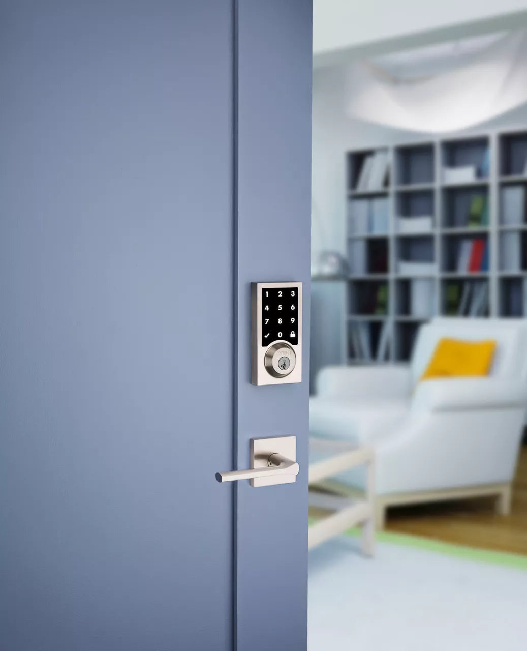 Weiser Zwave Plus Contemporary Touch Screen Deadbolt Lock, Satin Nickel