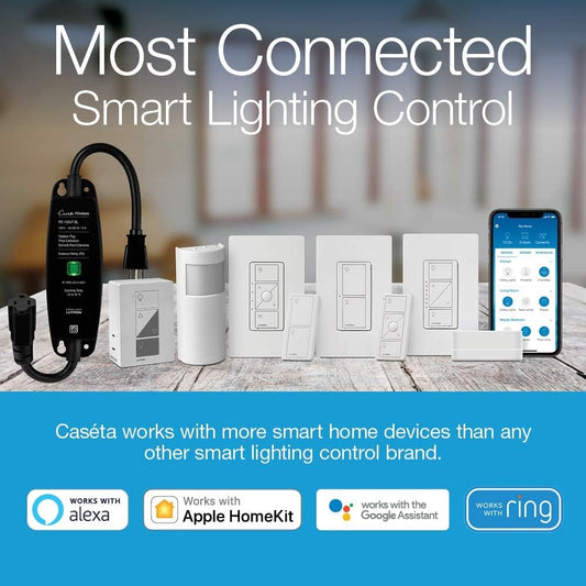 Lutron Caseta Diva Smart Dimmer Starter kit, with Smart Hub and Pico Remote