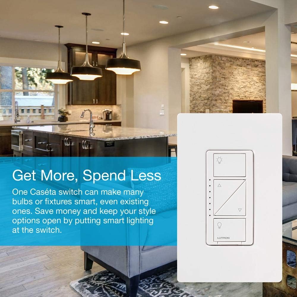 Lutron Caseta Diva Smart Dimmer Starter kit, with Smart Hub and Pico Remote