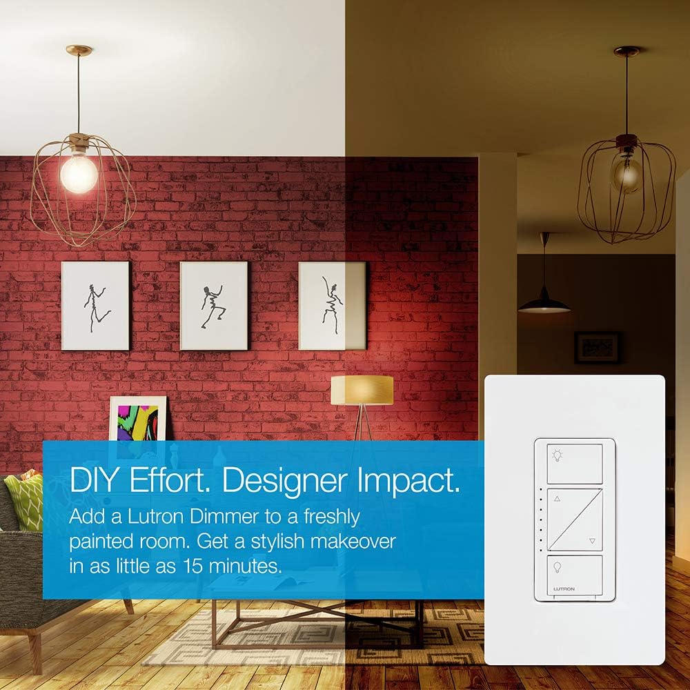 Lutron Caseta Diva Smart Dimmer Starter kit, with Smart Hub and Pico Remote