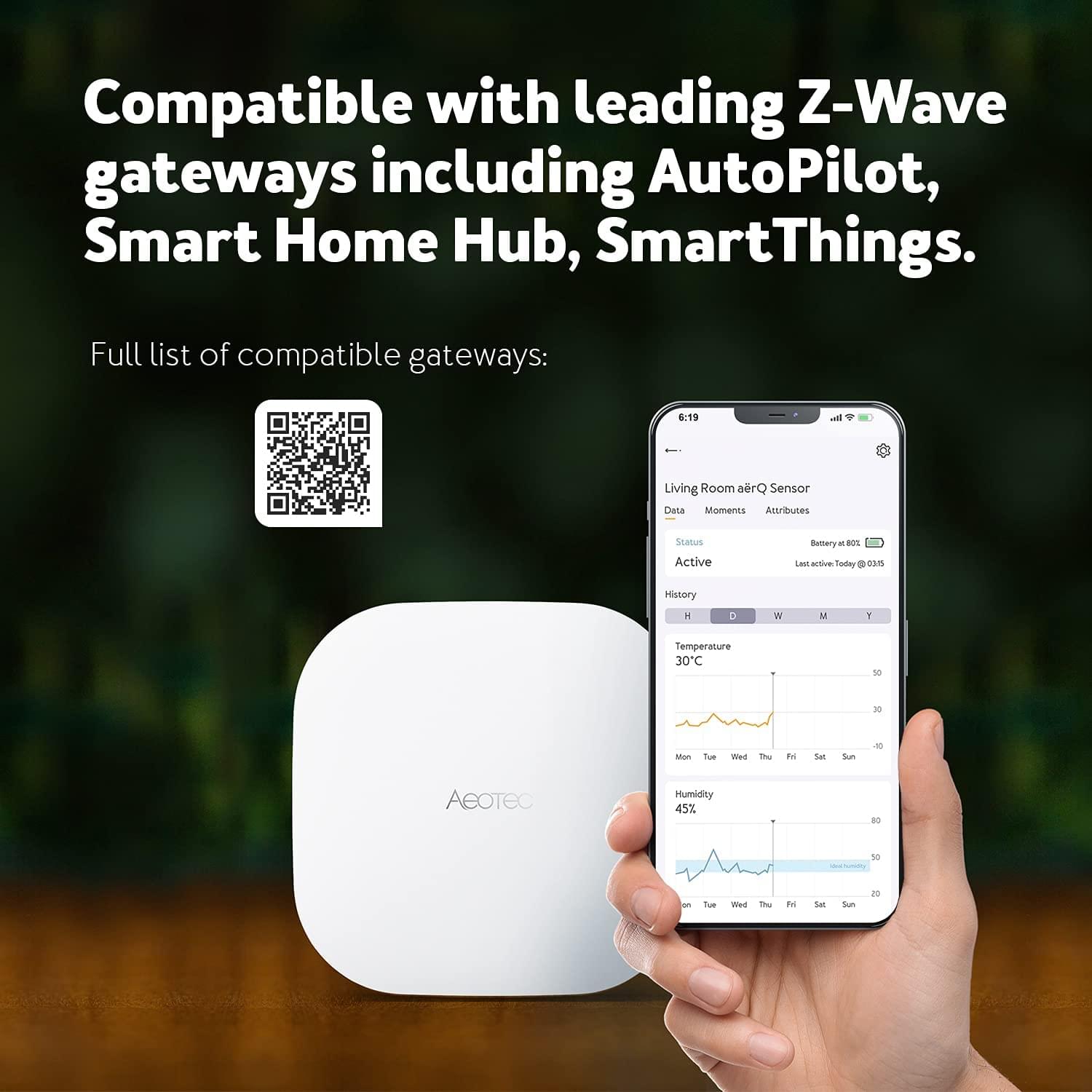 Aeotec aërQ ZWave Temperature and Humidity Sensor - evergreenly