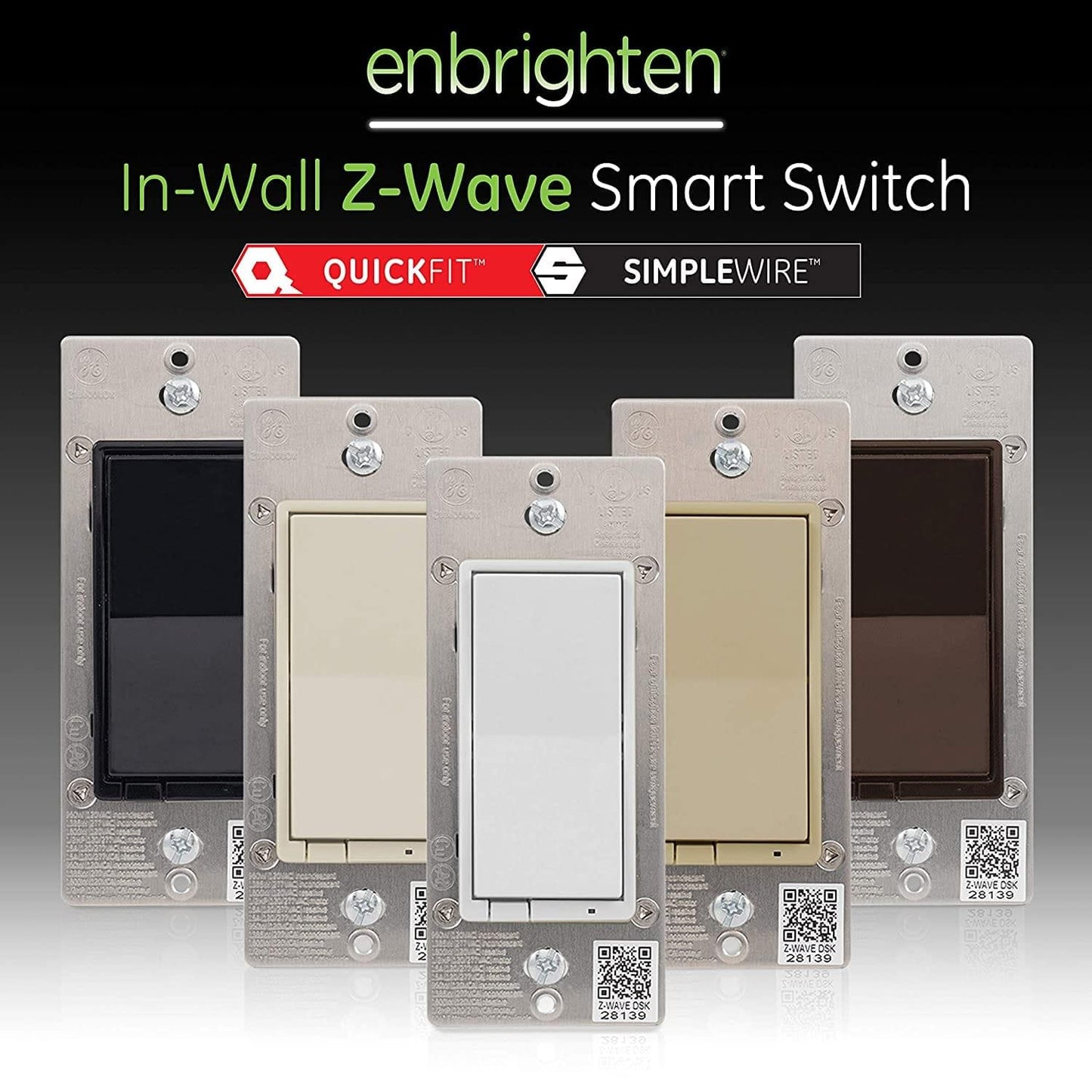 GE Enbrighten Zwave Plus Smart Dimmer With QuickFit and SimpleWire - evergreenly
