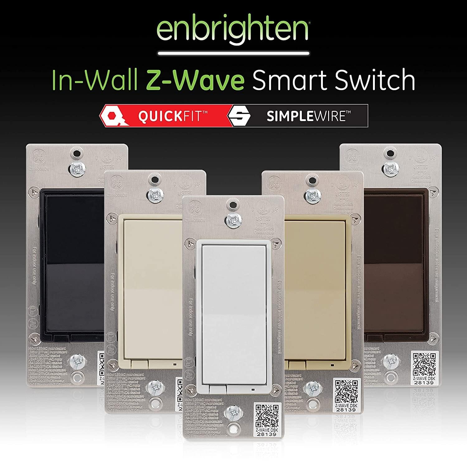 GE Enbrighten Zwave Plus Smart Dimmer With QuickFit and SimpleWire - evergreenly