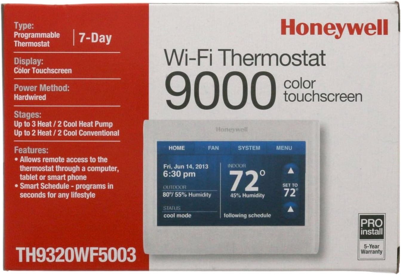 Honeywell TH9320WF5003 Colour Touch Screen WIFI Thermostat