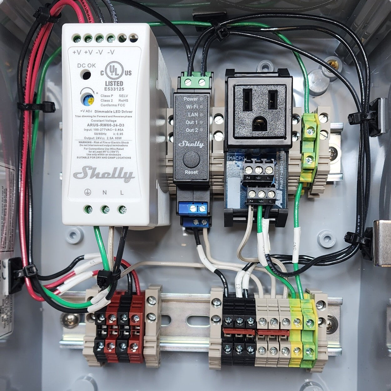 Shelly Pro CL5510 2PM WiFi / Ethernet DIN Rail Mount Smart Relay,2 Ch,Power Metering