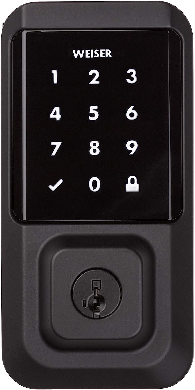 Weiser 9GED25000-004 Halo Touchscreen WiFi Smart Lock, Iron Black
