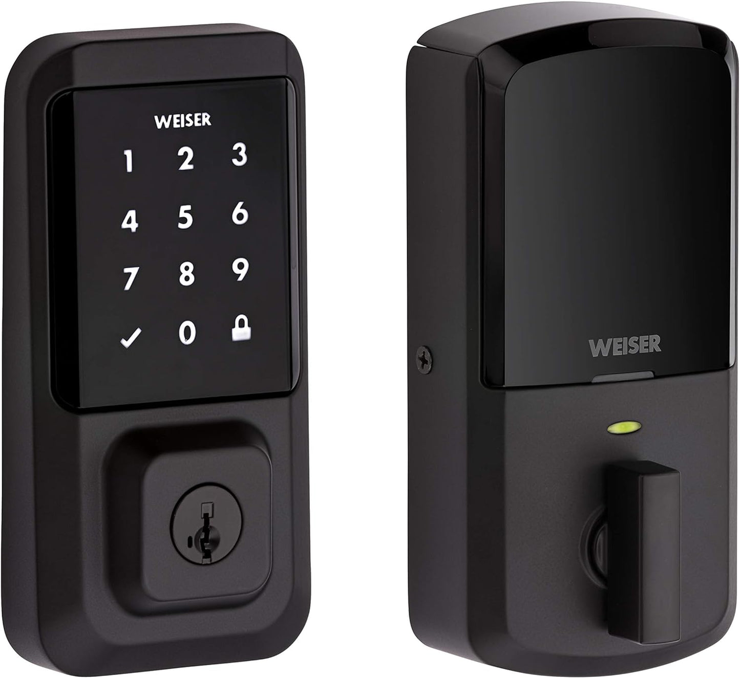 Weiser 9GED25000-004 Halo Touchscreen WiFi Smart Lock, Iron Black