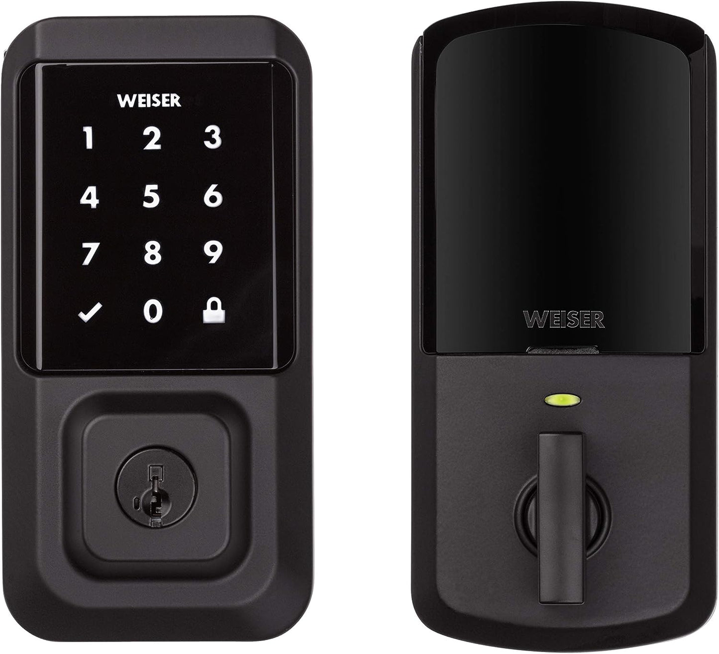 Weiser 9GED25000-004 Halo Touchscreen WiFi Smart Lock, Iron Black